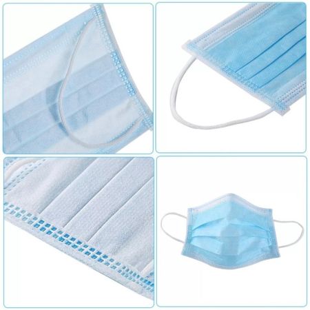 Masca de protectie de unica folosinta, 50 buc, 3001, Debao 437753